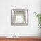 Saltoro Sherpi Filo 18 Inch Square Wall Accent Mirror, Raised Tray Edges, Mirrored Frame-